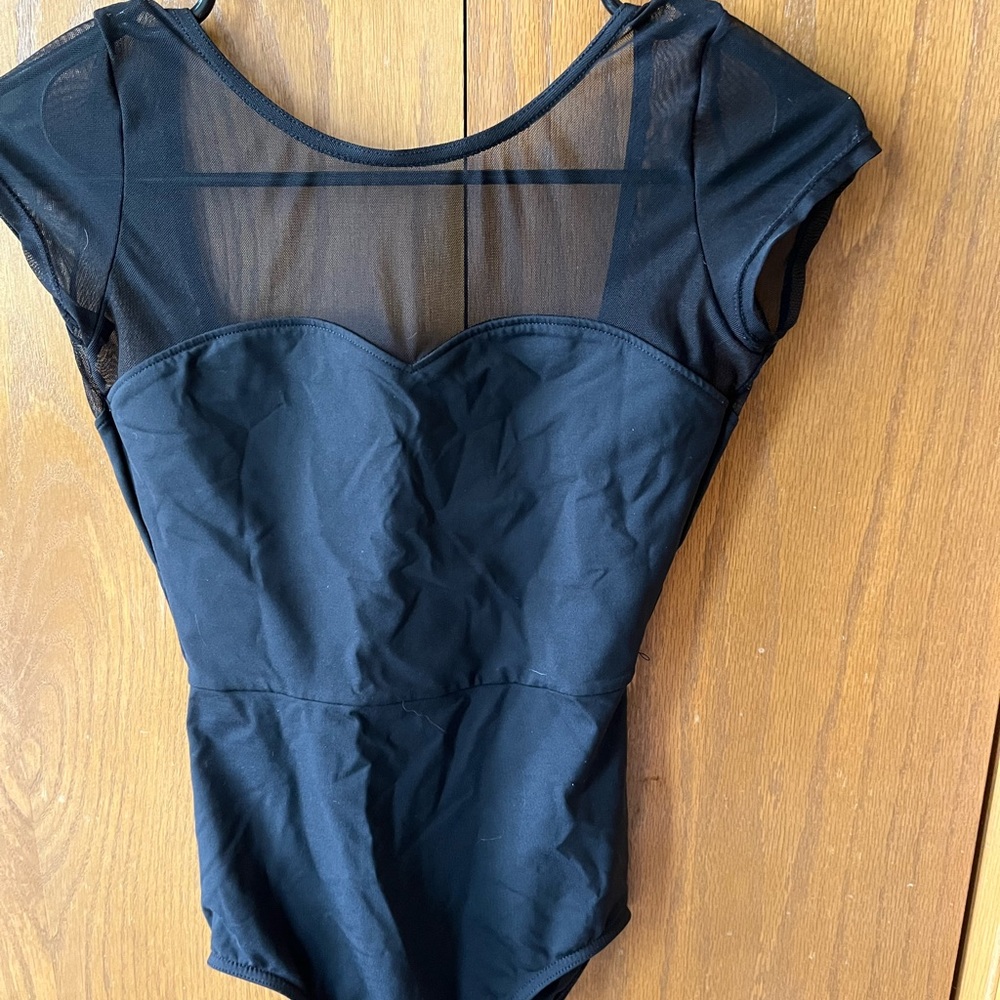 Black dance leotard , adult small, worn once